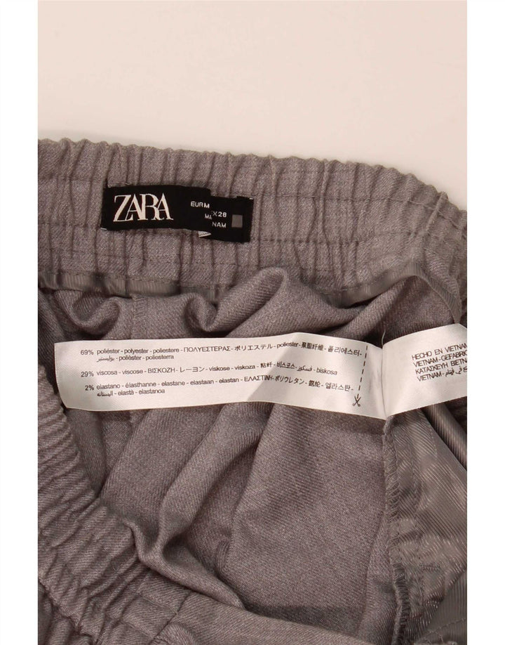 Zara ženske sužene chino hlače srednje veličine W28 L26 sivi poliester