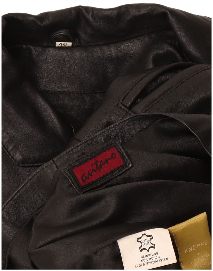 Avitano ženska kožna jakna sa 3 gumba EU 40 srednje crna koža