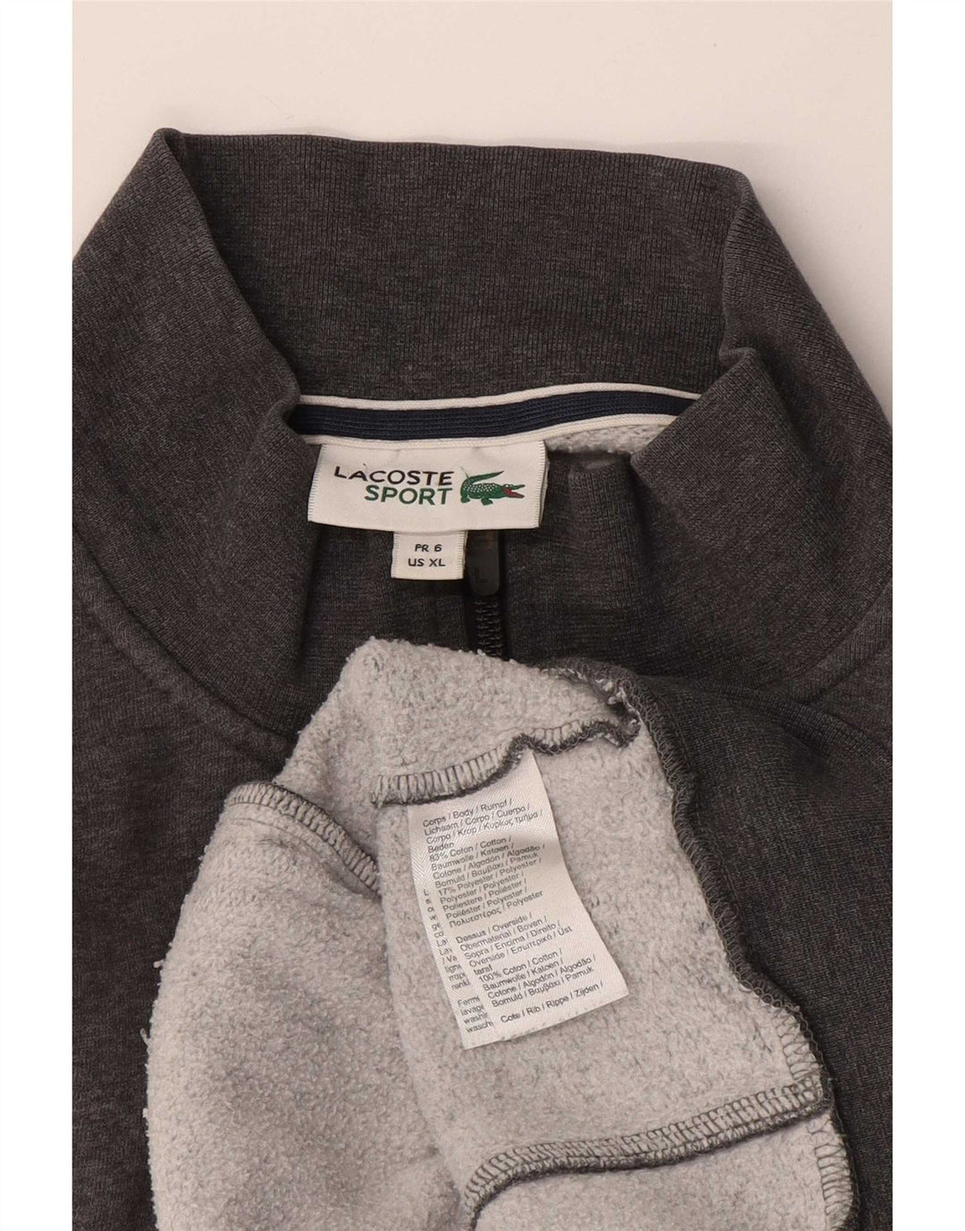 Lacoste muška trenirka, gornja jakna, veličina 6 XL, sivi pamuk