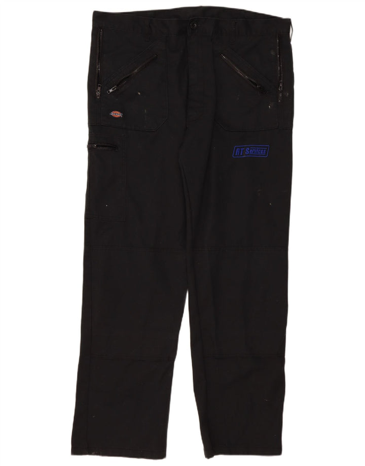 Dickies muške ravne kargo hlače W38 L31 crni poliester