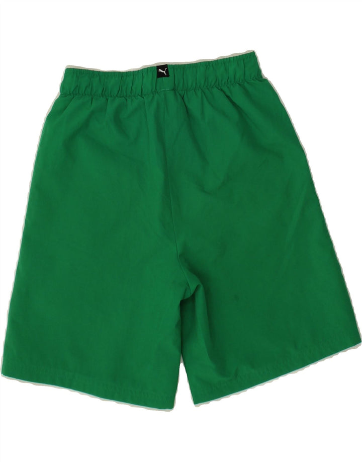 PUMA Boys Graphic Sport Shorts 9-10 Years  Green Vintage Puma and Second-Hand Puma from Messina Hembry 