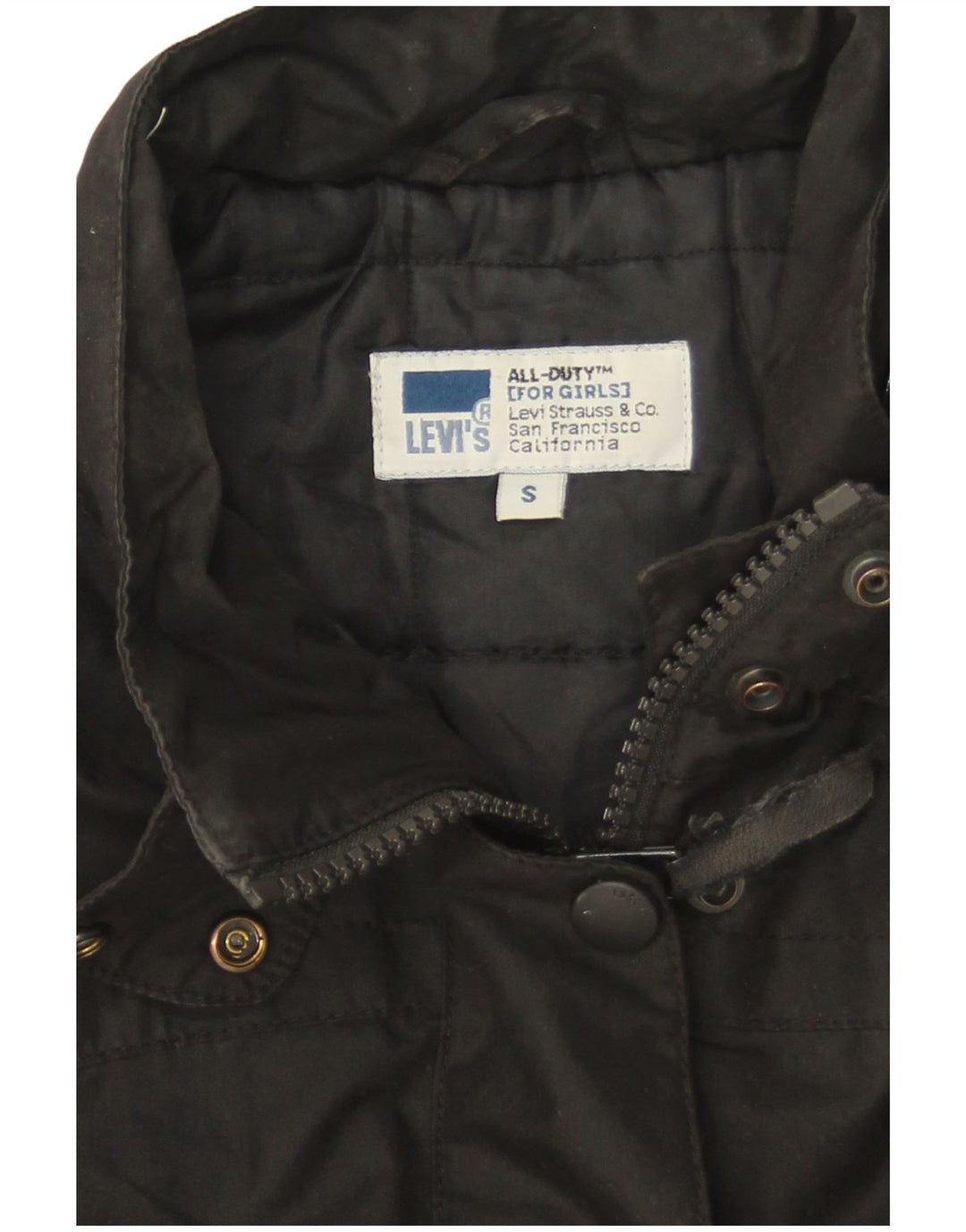 Levi's velika ženska jakna vjetrovka UK 10, mali crni poliester