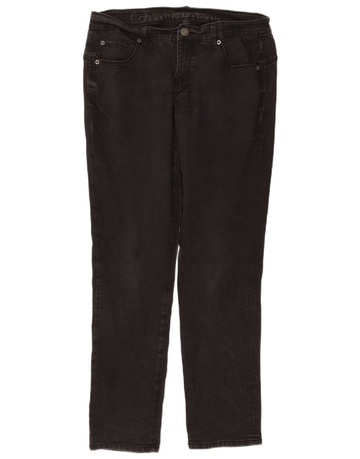 CALVIN KLEIN Ženske uske traperice s oblinama W34 L30 sive