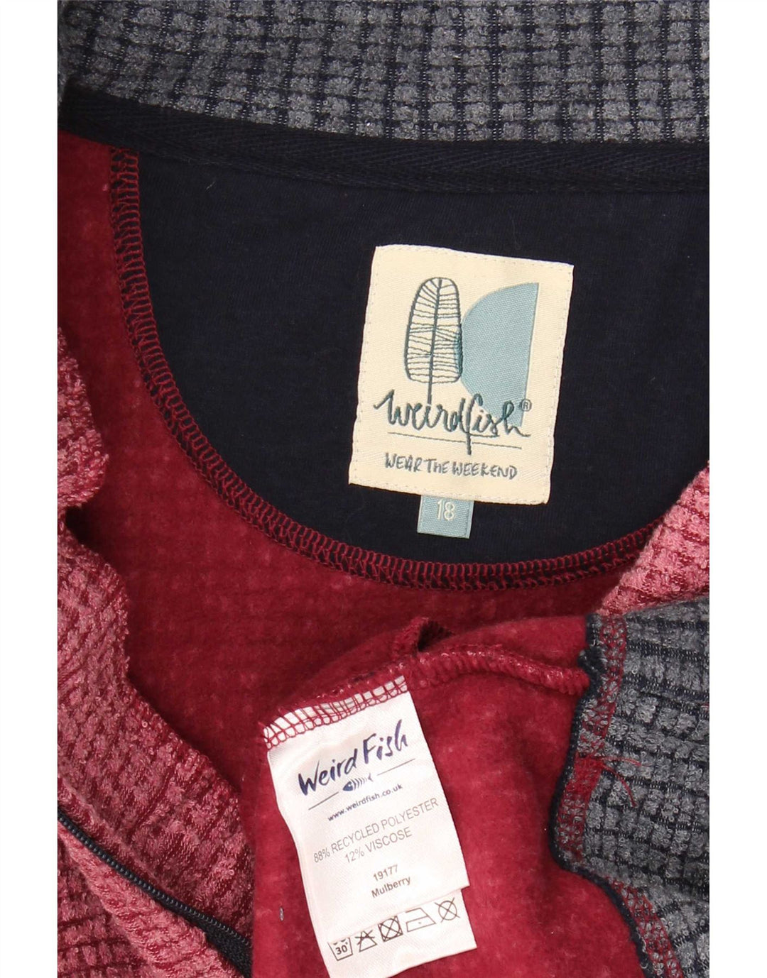 Weird Fish Ženska jakna od flisa UK 18 XL Red Colourblock Poliester