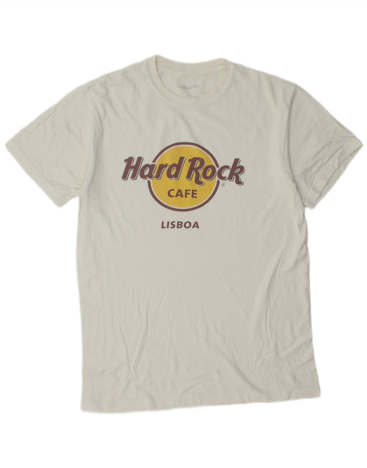 Hard Rock Cafe muška majica s grafičkim motivima Lisboa srednje bijele boje