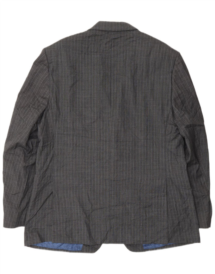 Marks & Spencer muška jakna sako s 2 gumba UK 44 XL siva vuna na pruge