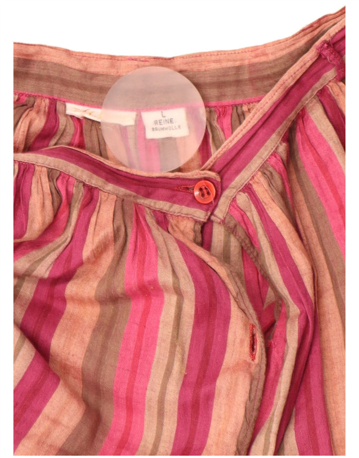 VINTAGE ženska plisirana suknja visokog struka velika W26 na višebojne pruge