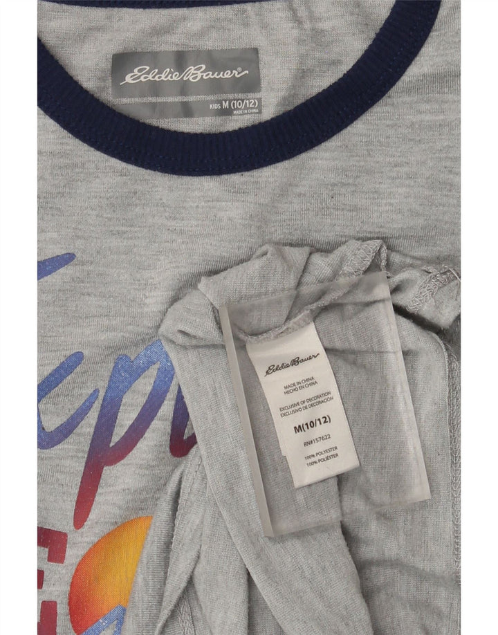 Eddie Bauer Dječačka majica dugih rukava s grafičkim motivima 10-11 godina srednje sive s pjegama