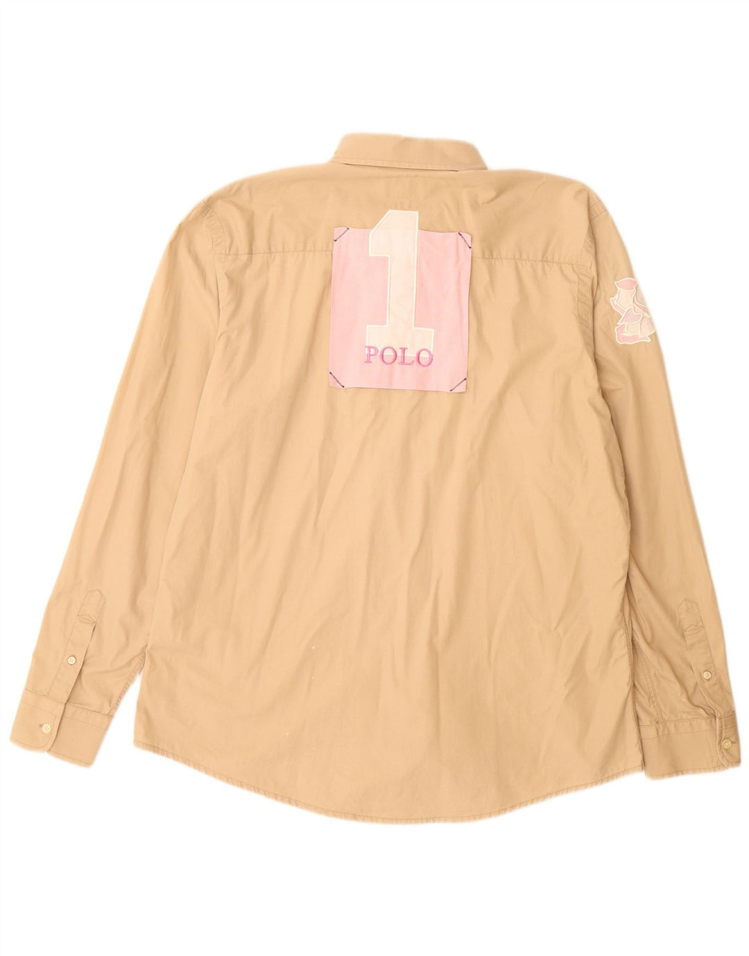 LA MARTINA Muška grafička košulja 2XL bež pamuk