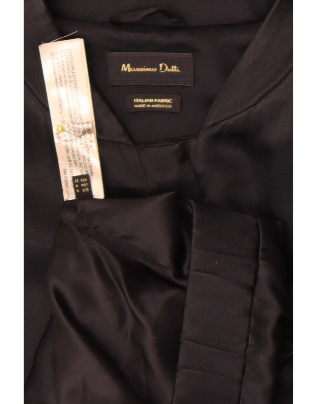 Ženska bombaška jakna Massimo Dutti UK 38 Srednji crni acetat
