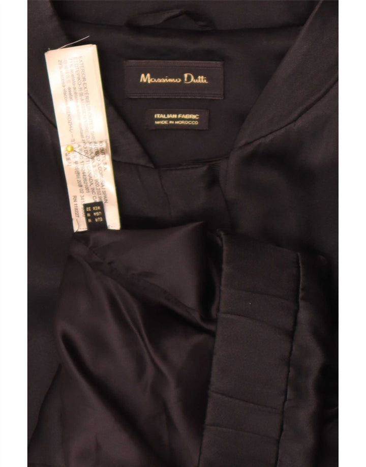 Ženska bombaška jakna Massimo Dutti UK 38 Srednji crni acetat