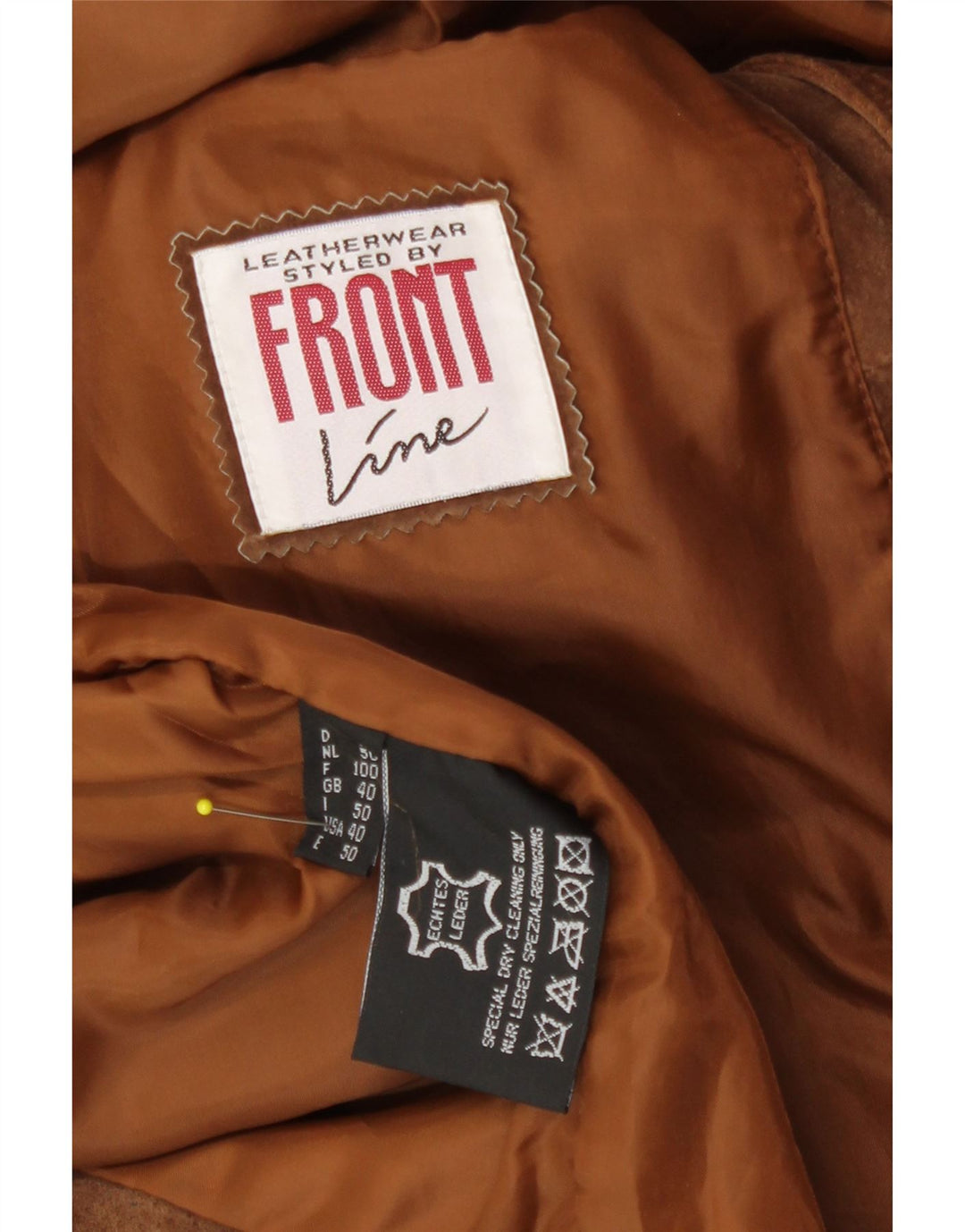 Front Line muški prsluk od brušene kože UK 40 srednje smeđe kože