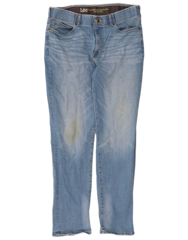 Lee Mens Extreme Motion Regular Tapered Jeans W36 L32 Plavi pamuk