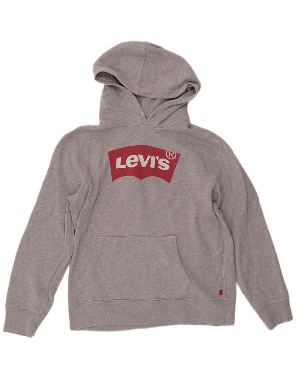 LEVI'S muška majica s kapuljačom s kapuljačom, srednje sivi pamuk
