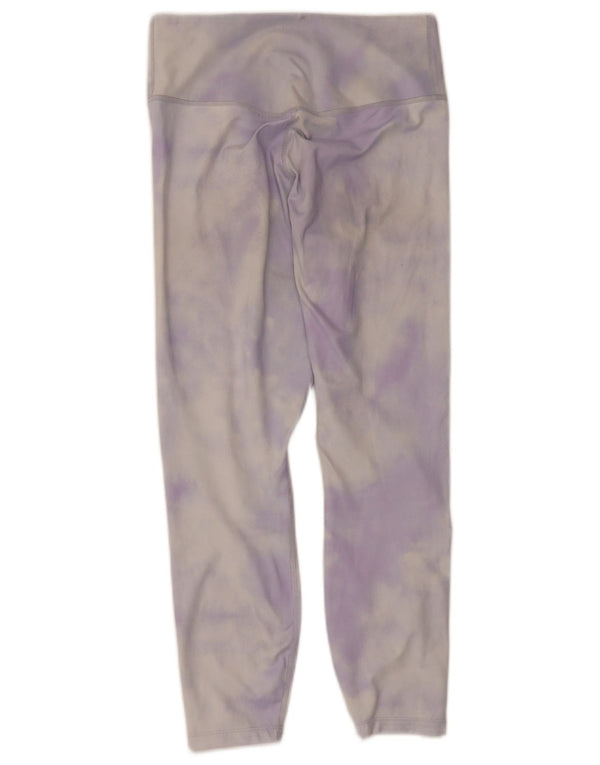 Nike Ženske Dri Fit Capri tajice UK 8 Male ljubičaste boje na kravatu od poliestera