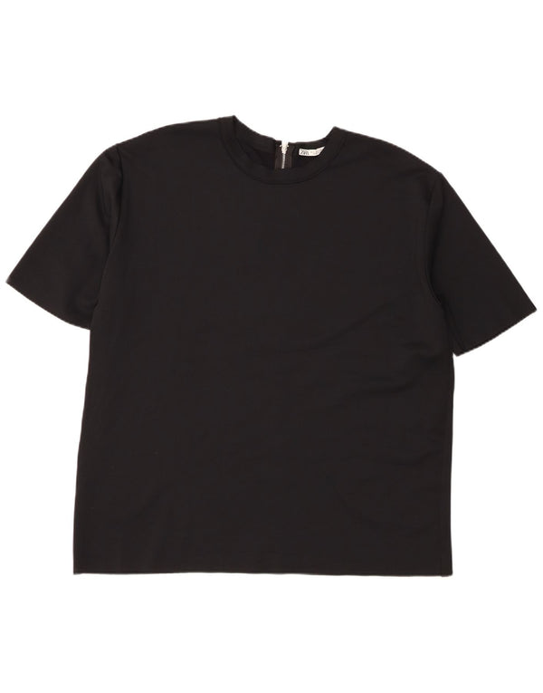 Zara ženska majica kratkih rukava UK 16 velika crna