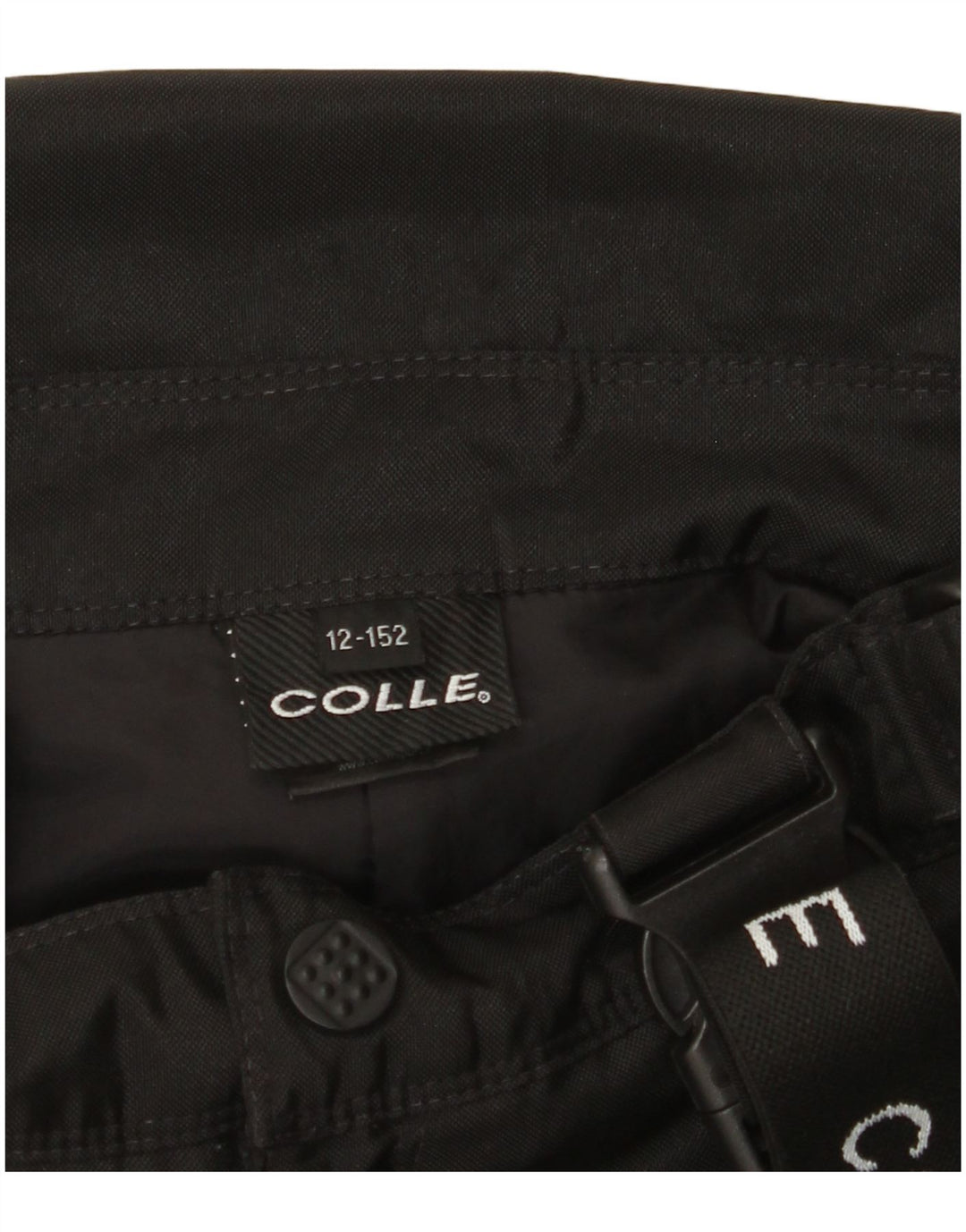 COLLE Dječje grafičke hlače Dungarees Skijaške hlače 11-12 godina crne