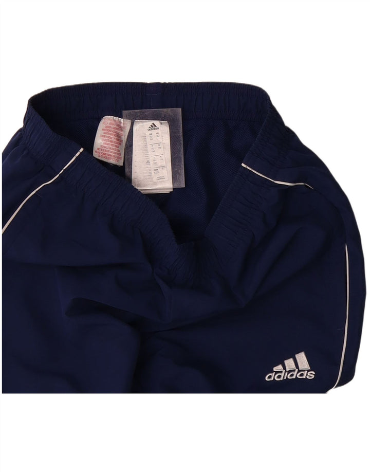 ADIDAS Boys Tracksuit Trousers 15-16 Years  Navy Blue Polyester