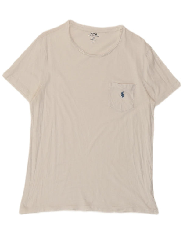 Polo Ralph Lauren muška majica kratkih rukava prilagođenog kroja srednje bijele boje
