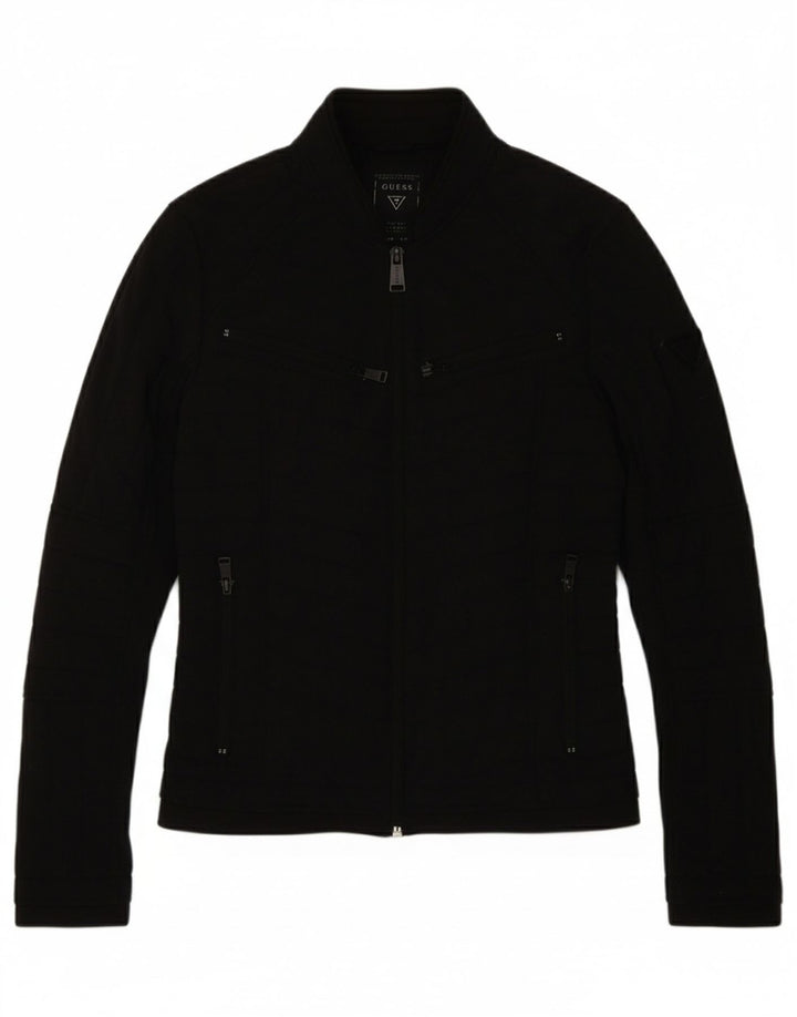GUESS Mens Padded Jacket UK 36 Small Black Polyester