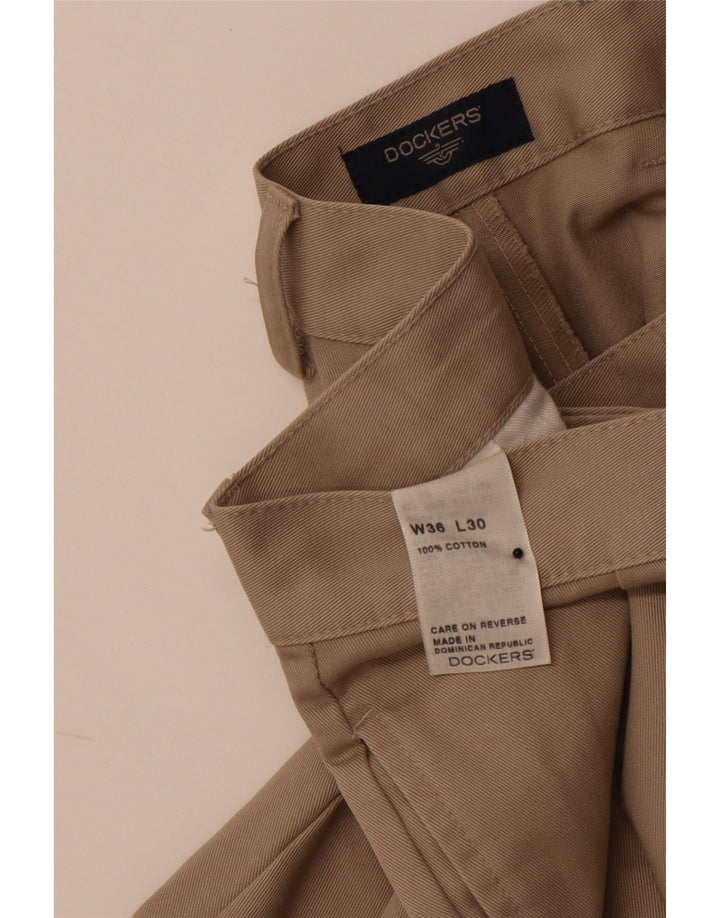 DOCKERS Muške chino hlače s klinovima W36 L30 Bež pamuk
