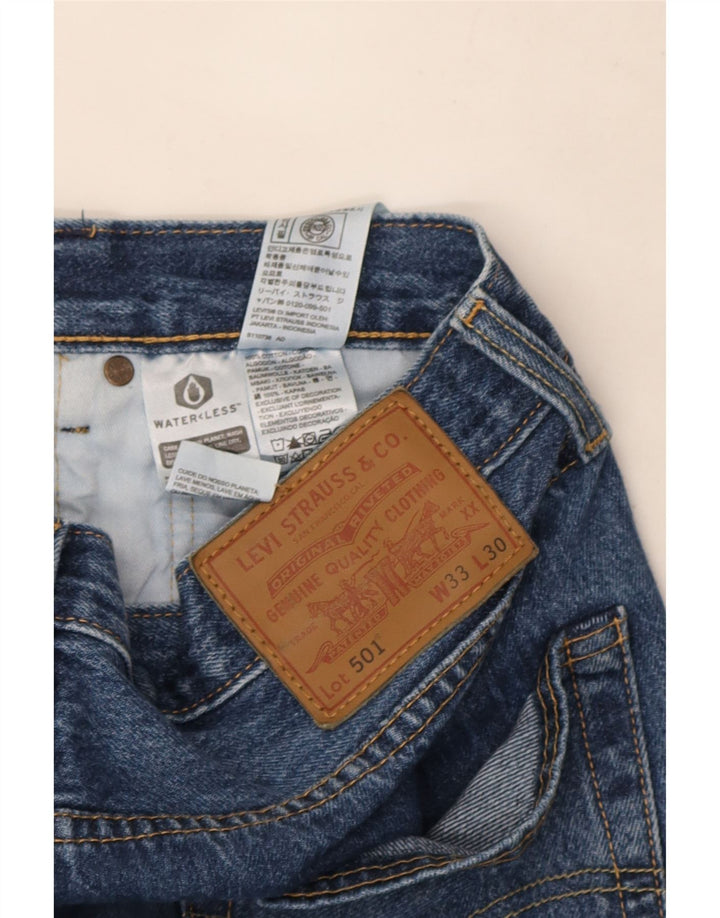 Levi's muške 501 ravne traperice W33 L30 plavi pamuk
