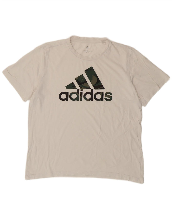 ADIDAS Mens Graphic T-Shirt Top Large White