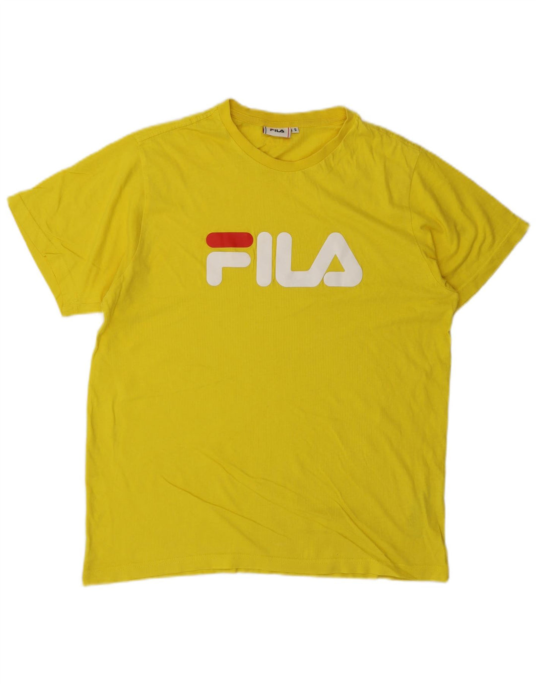 Fila muška majica kratkih rukava s grafičkim motivima, mala, žuta pamučna