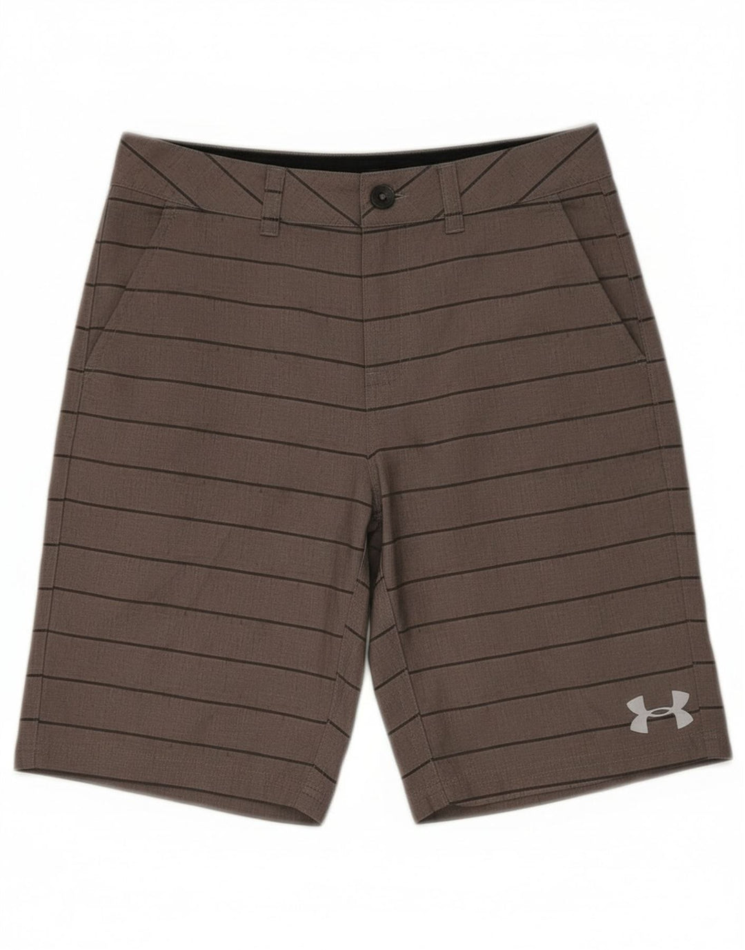 Under Armour kratke chino hlače za dječake 9-10 godina W25 sivi prugasti poliester