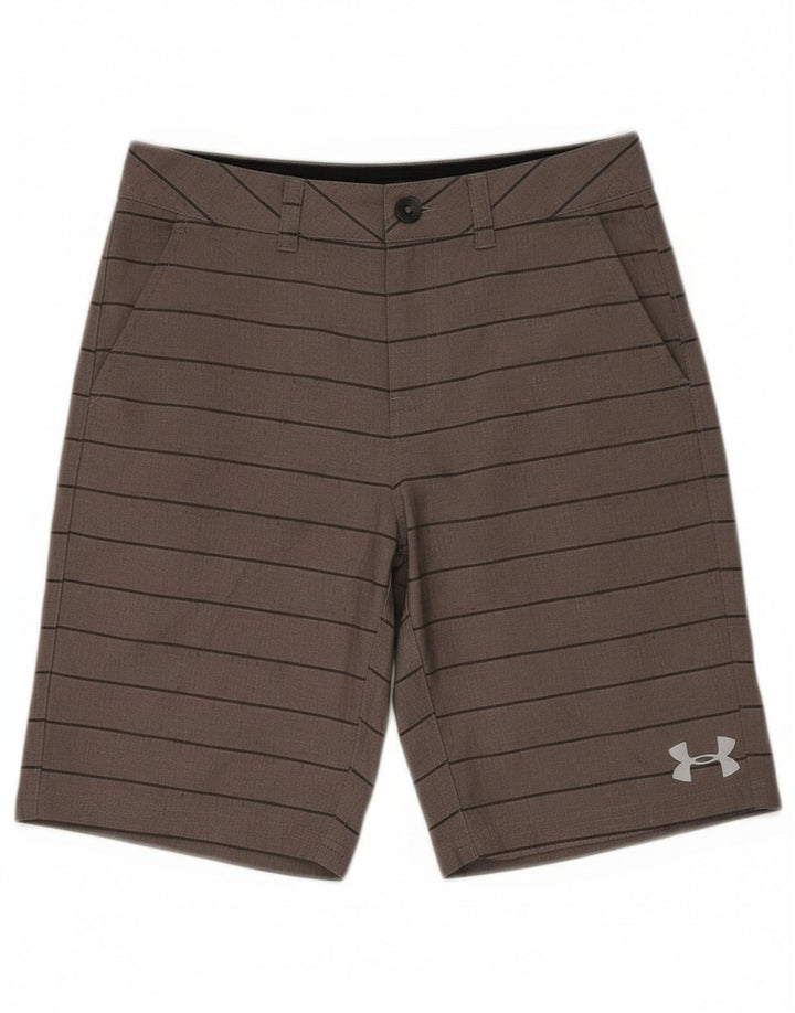 Under Armour kratke chino hlače za dječake 9-10 godina W25 sivi prugasti poliester