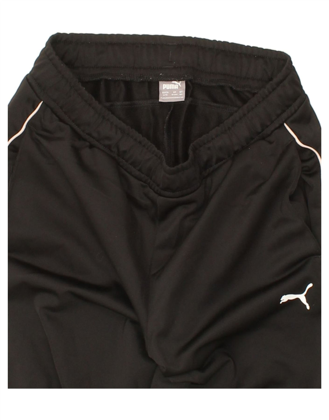 PUMA Boys Tracksuit Trousers 13-14 Years XL Black Polyester Vintage Puma and Second-Hand Puma from Messina Hembry 