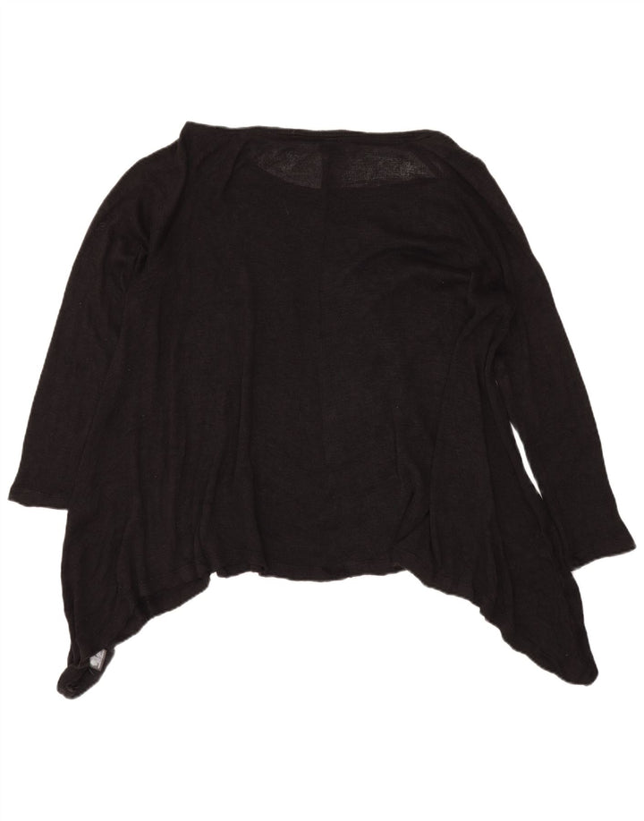 Ženska prozirna asimetrična tunika Massimo Dutti UK 20 2XL crni rajon