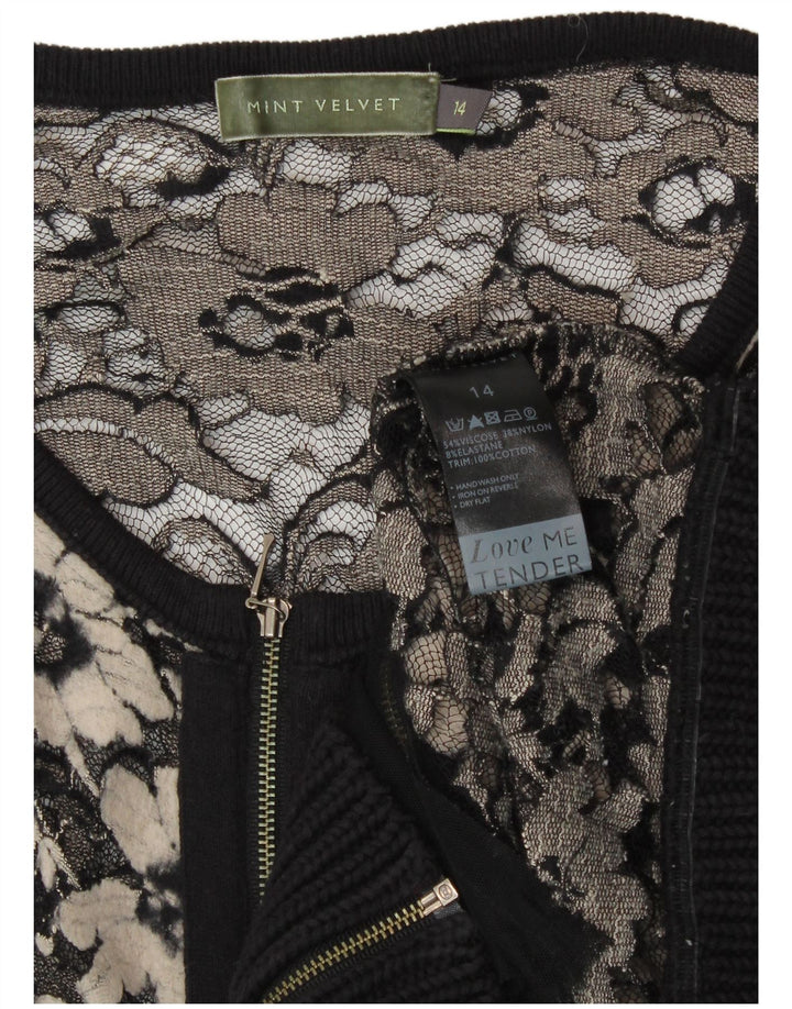 Ženski prozirni kardigan od MINT VELVET UK 14 srednje crna viskoza