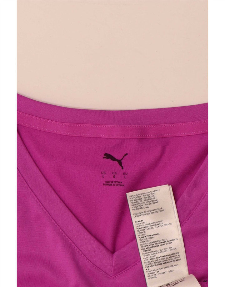 Puma ženska majica kratkih rukava UK 16 veliki ružičasti poliester