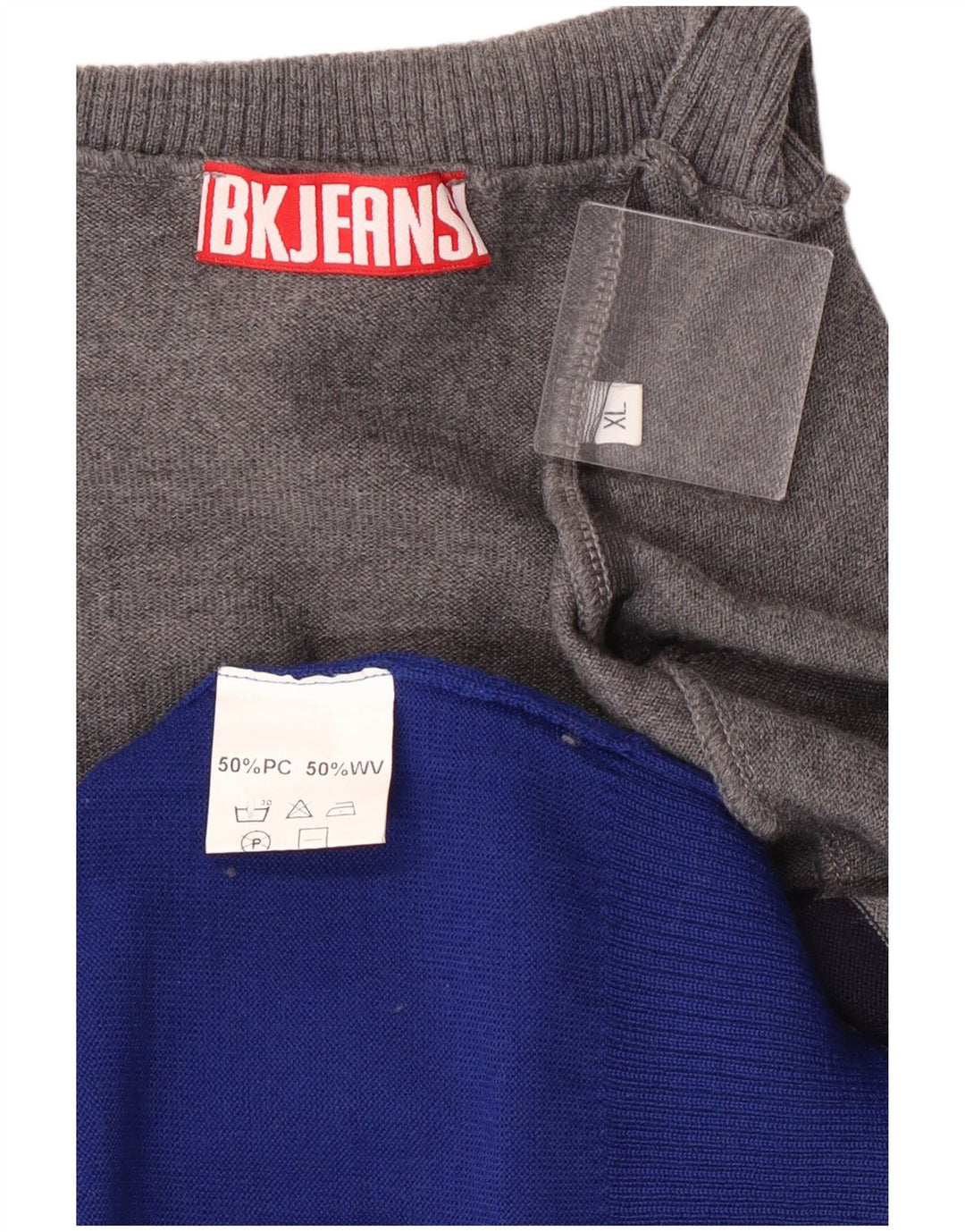 Vintage muški džemper s rol izrezom XL sivi akril u boji