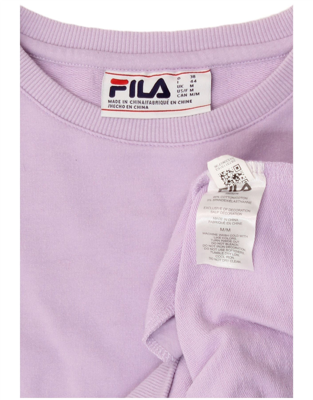 Fila Ženska majica s kratkim rukavima UK 14 Srednje ljubičasti pamuk