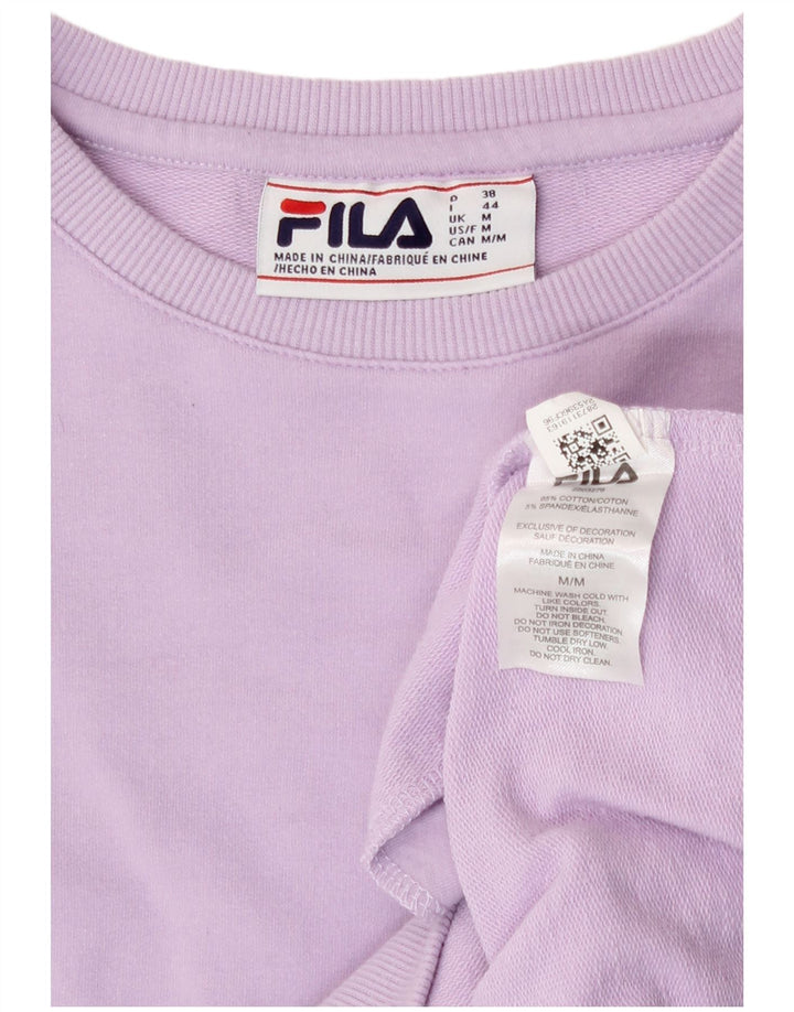 Fila Ženska majica s kratkim rukavima UK 14 Srednje ljubičasti pamuk