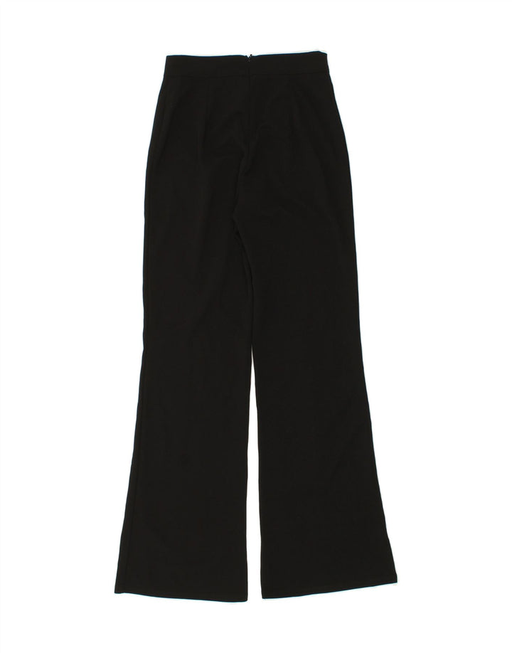 VINTAGE Womens Flare Casual Trousers W28 L33  Black Polyester Vintage Vintage and Second-Hand Vintage from Messina Hembry 
