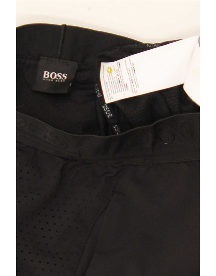 Male crne sportske kratke hlače Hugo Boss od poliestera