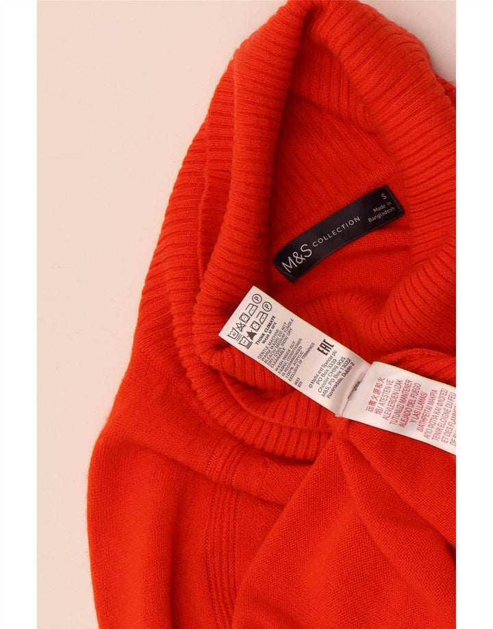 Marks & Spencer ženski pulover s rol izrezom UK 10 Mali crveni akril