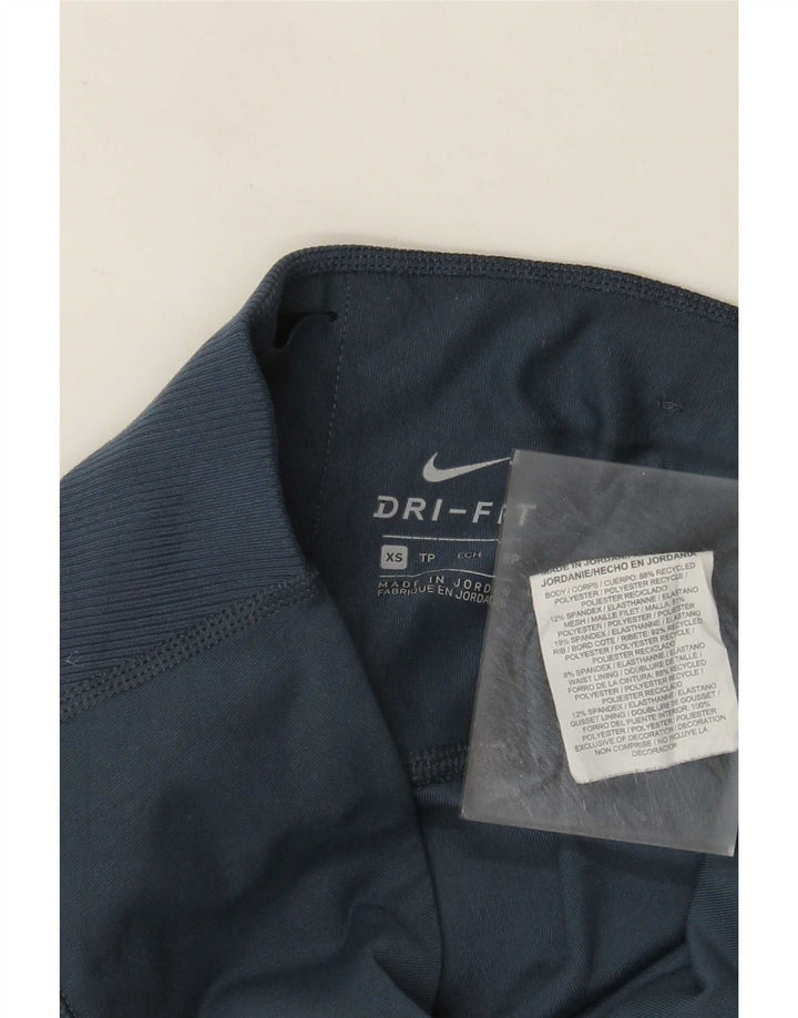 Nike ženske Dri Fit tajice UK 4 XS tamnoplavi poliester