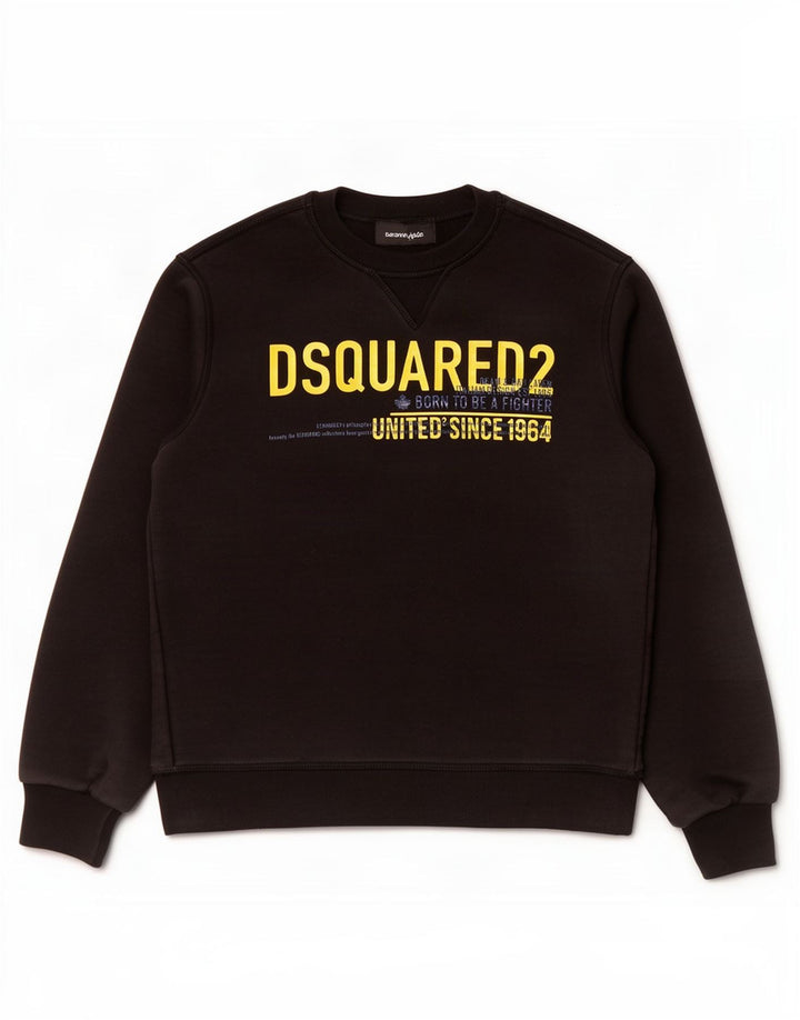 Dsquared2 Boys Graphic Sweatshirt Džemper 9-10 godina crni pamuk