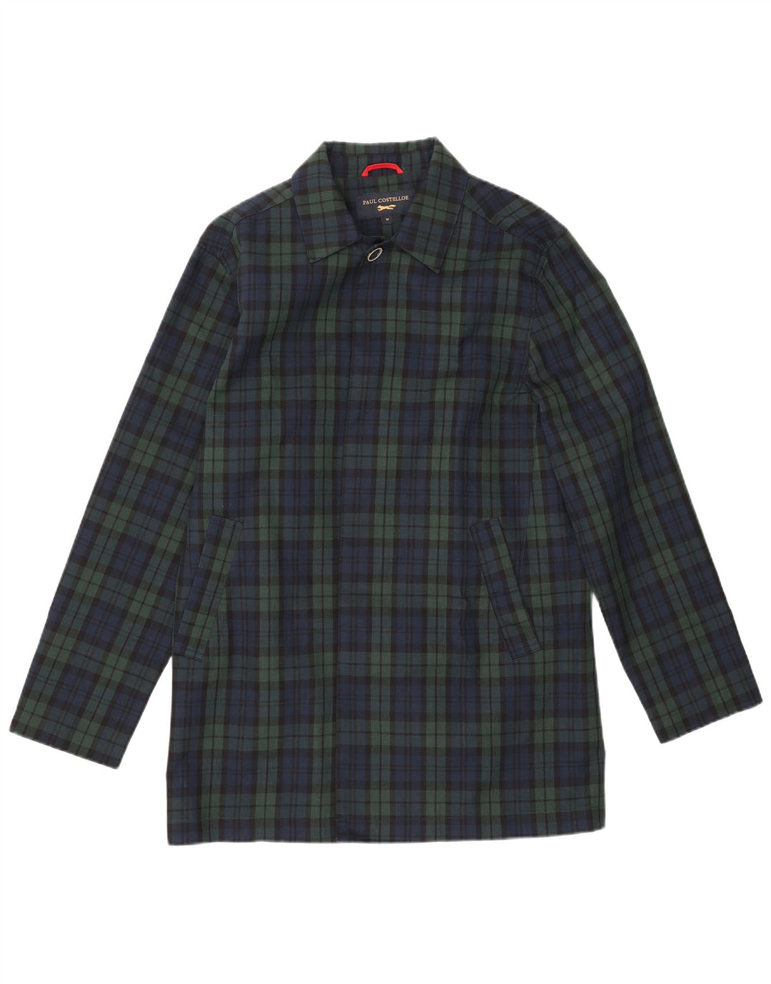 PAUL COSTELLOE Muški gornji kaput UK 38 Medium tamnoplavi karirani poliester