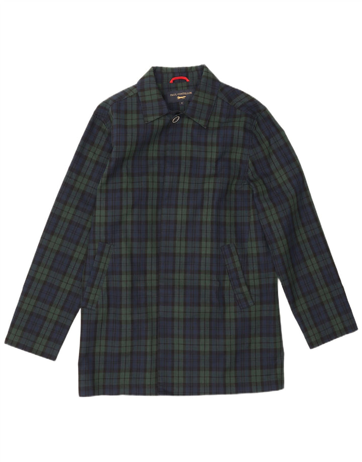 PAUL COSTELLOE Muški gornji kaput UK 38 Medium tamnoplavi karirani poliester