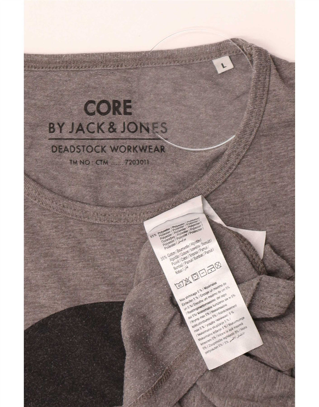 Jack & Jones muška majica kratkih rukava Core Graphic, veliki sivi poliester