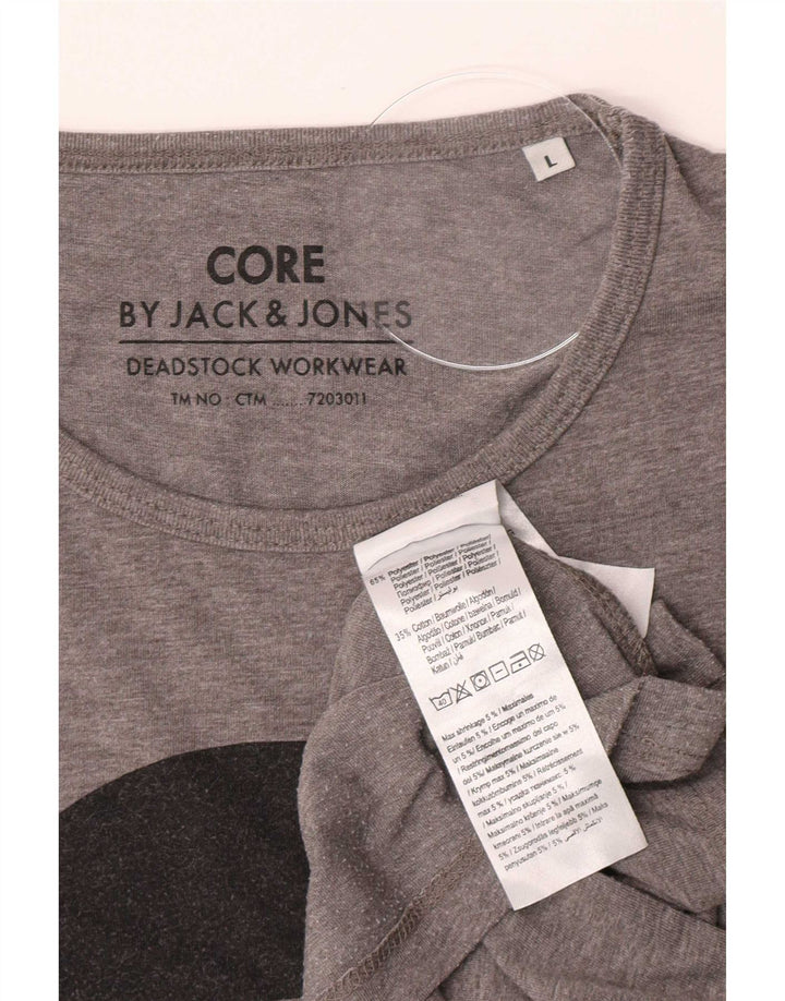 Jack & Jones muška majica kratkih rukava Core Graphic, veliki sivi poliester