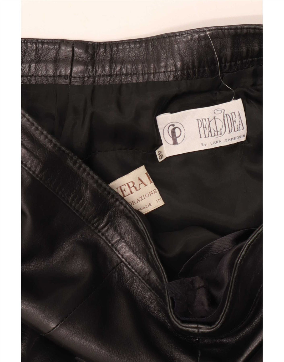 Vintage ženska kožna suknja IT 46 Large W30 crna