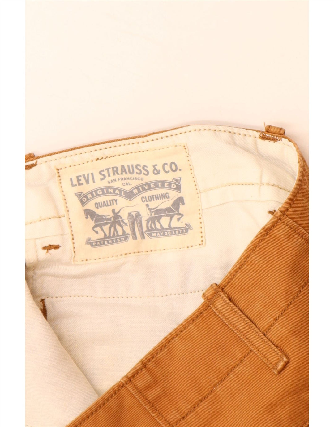 LEVI'S muške chino kratke hlače W34 veliki smeđi pamuk