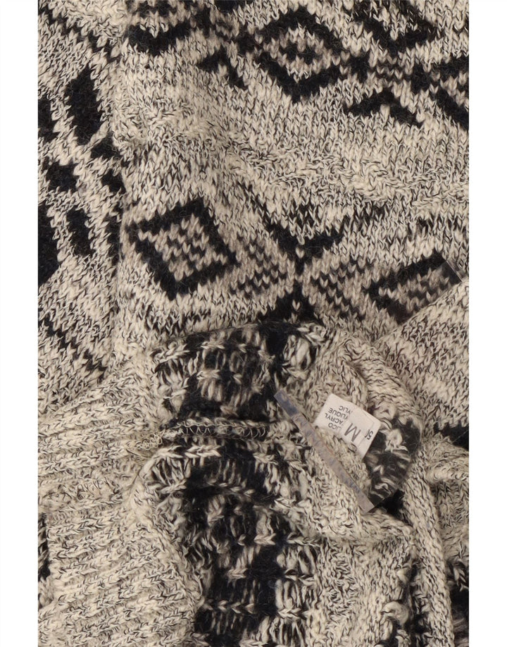 VINTAGE muški džemper s V-izrezom, srednje sivi, svijetlo vuneni