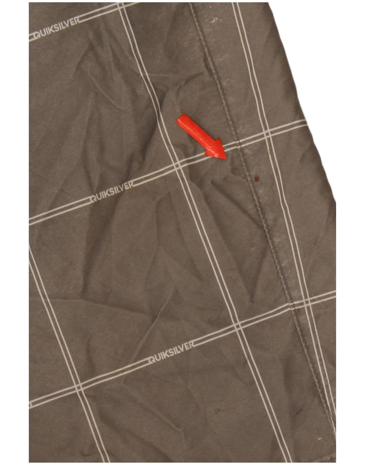 Quiksilver muške chino kratke hlače W34 veliki sivi karirani poliester
